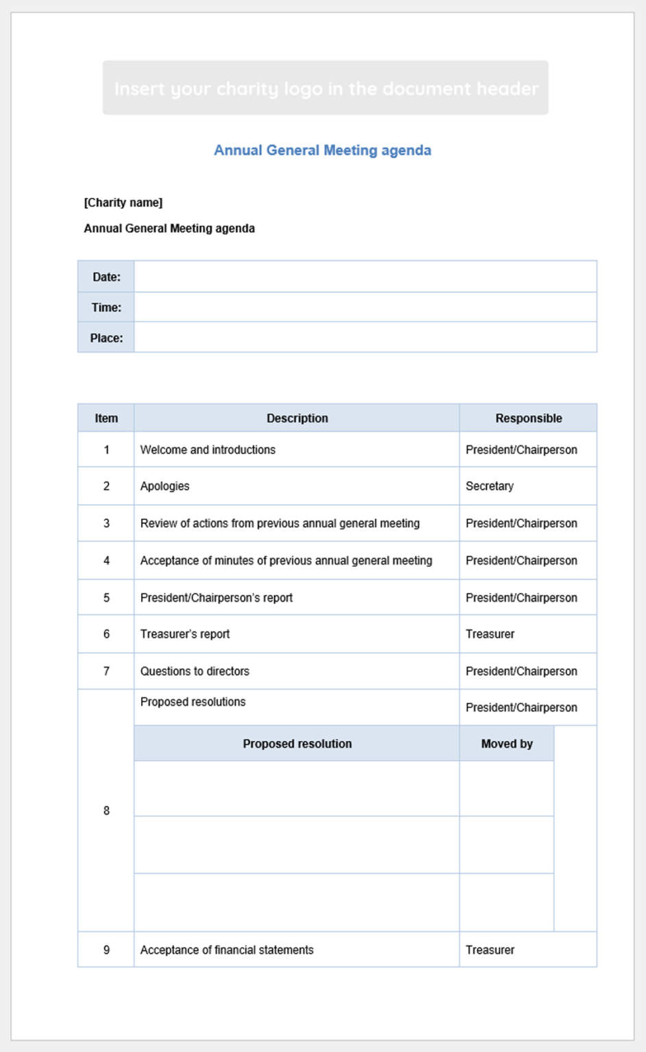 Annual General Meeting Templates for Charities in Australia - Vero Voting