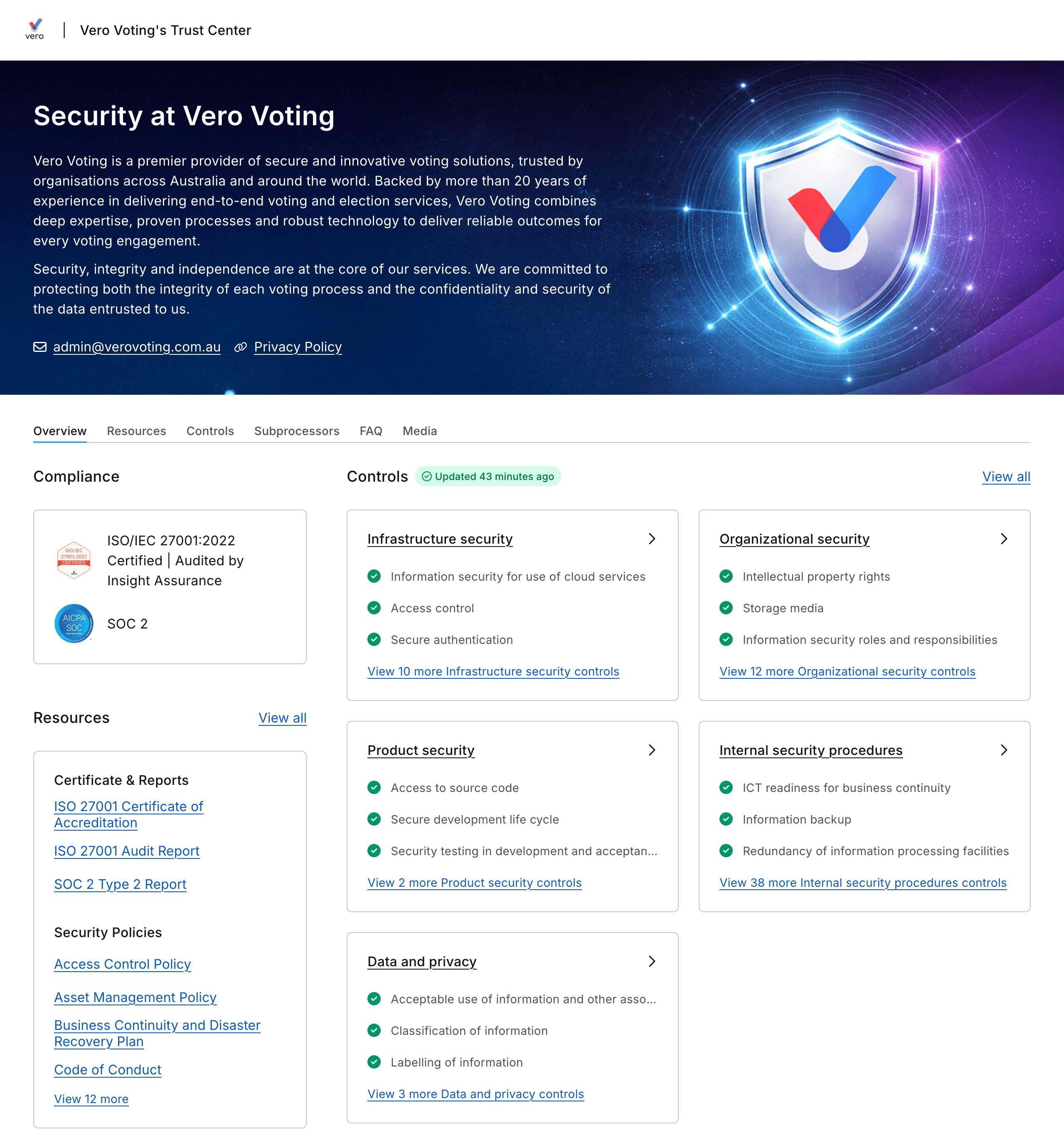 Vero Trust Center